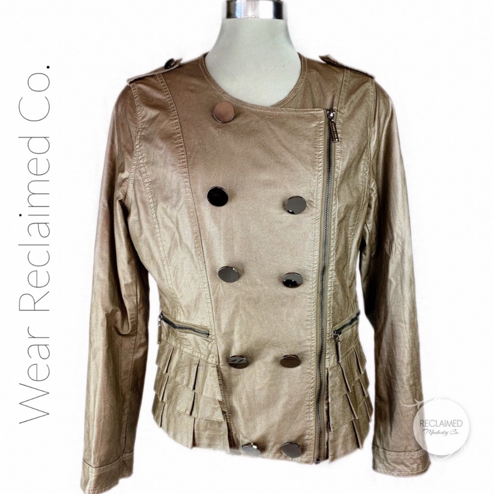 Vertigo Paris Vegan Leather Bronze Jacket